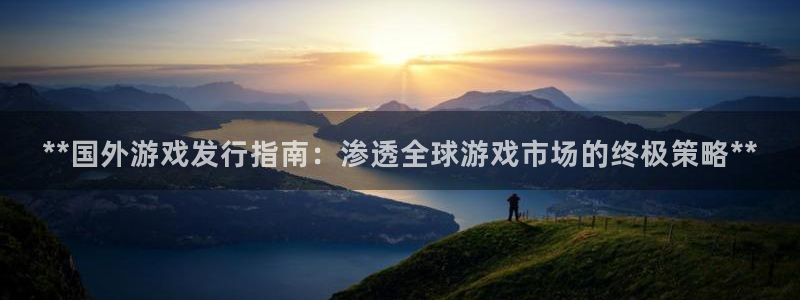顺盈娱乐登录平台下载安装手机版：**国外游戏发行指南：渗透全球游戏市场的终极策略**